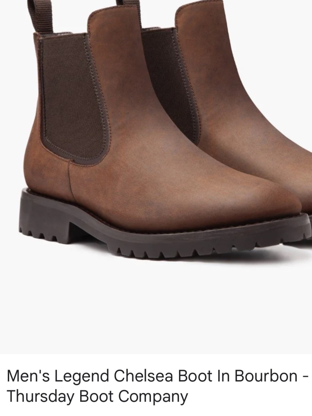 NWT Thursday Boot Company  Legend Chelsea Boot in Bourbon brown waxed suede 10.5